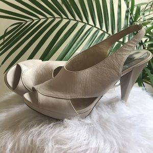 Michael by Michael Kors off white heels